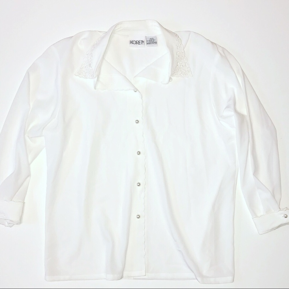 Koret pearl button up blouse